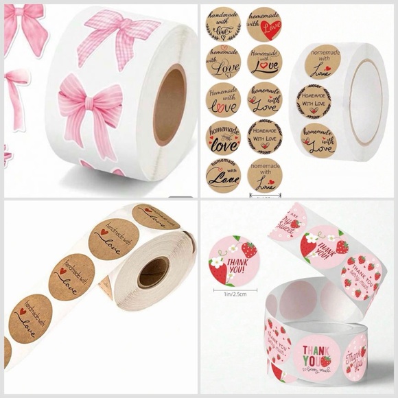 Rainbow Smile Cards 50pc and Stickers Roll 500pc of your choice - Picture 3 of 10